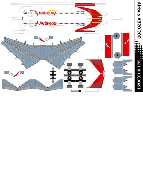 airigami avianca|Airigami Papier Avion AirBus A320.